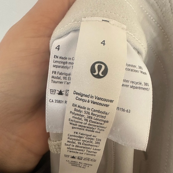 Lululemon Wide Leg Lounge Pants Softstream Bone Size 4 GUC - Picture 6 of 6